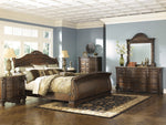 North Shore 6-Pc Dark Brown Wood Cal King Sleigh Bedroom Set (Oversized)