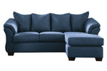 Darcy Blue Fabric Sectional (Oversized)