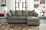 Darcy Cobblestone Fabric Sectional (Oversized)