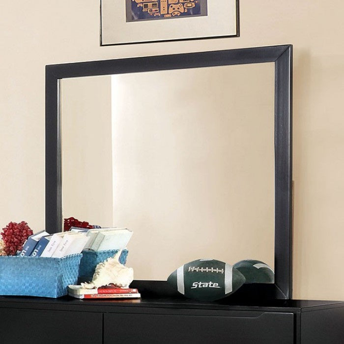 Lennart Rectangular Mirror w/Black Wood Frame