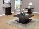 Fulvia 3-Pc Cappuccino Wood Coffee Table Set