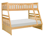 Bartly Natural Wood Twin over Full Bunk Bed