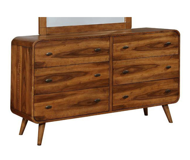 Robyn Dark Walnut Wood 6-Drawer Dresser