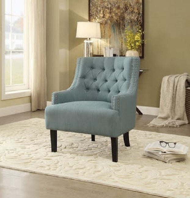 Charisma Teal Fabric Accent Chair