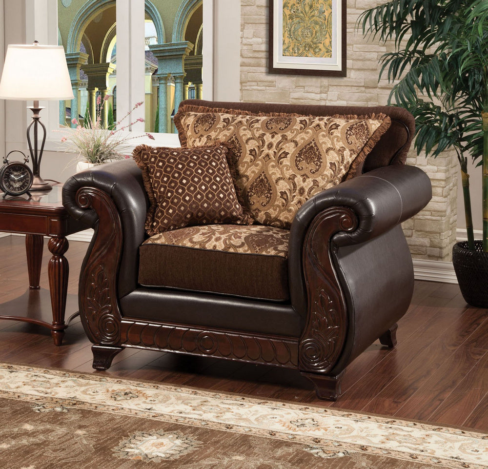 Franklin Dark Brown/Dark Cherry Chair