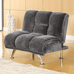 Marbelle Gray Champion Fabric Futon Chair