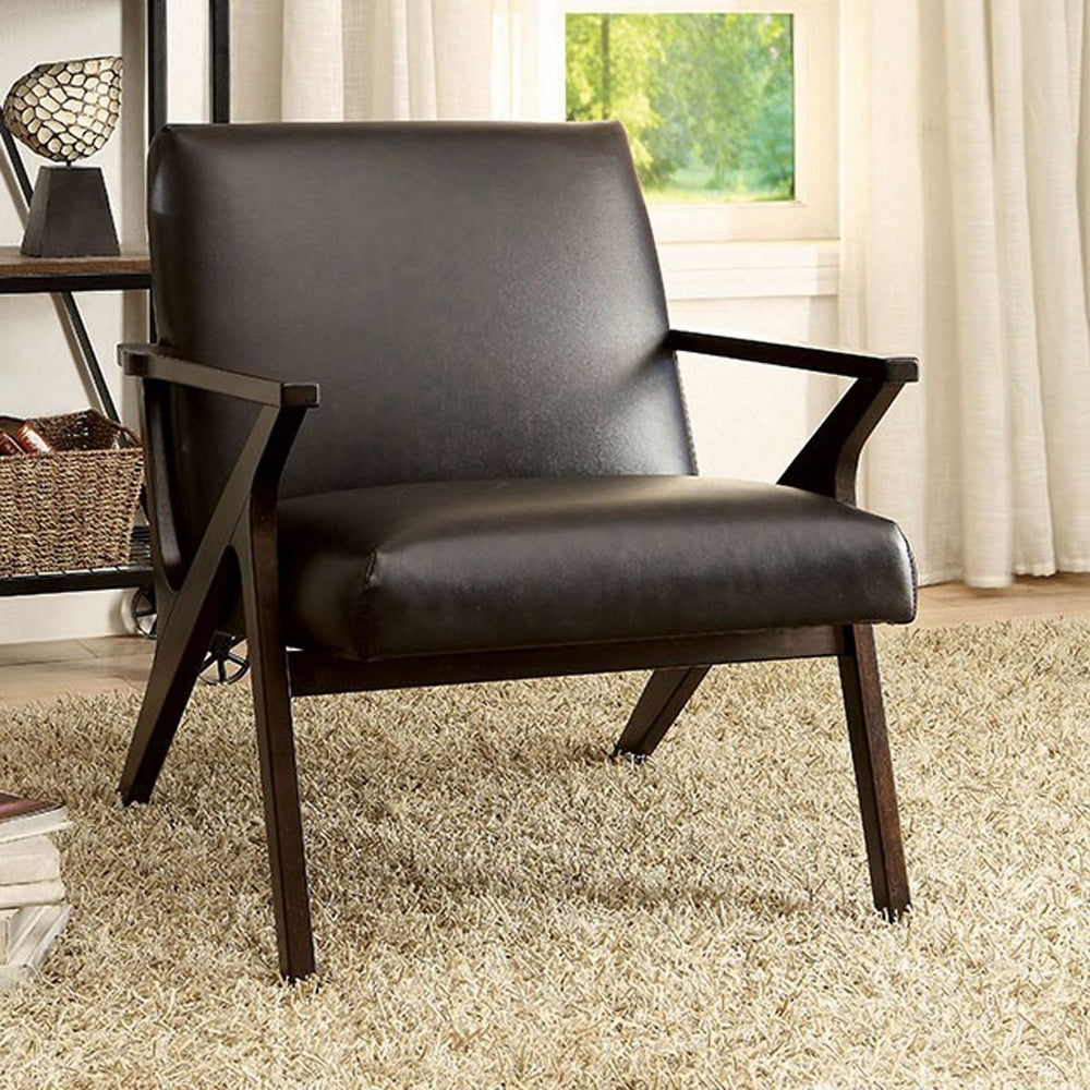 Margaux Contemporary Dark Brown Accent Chair