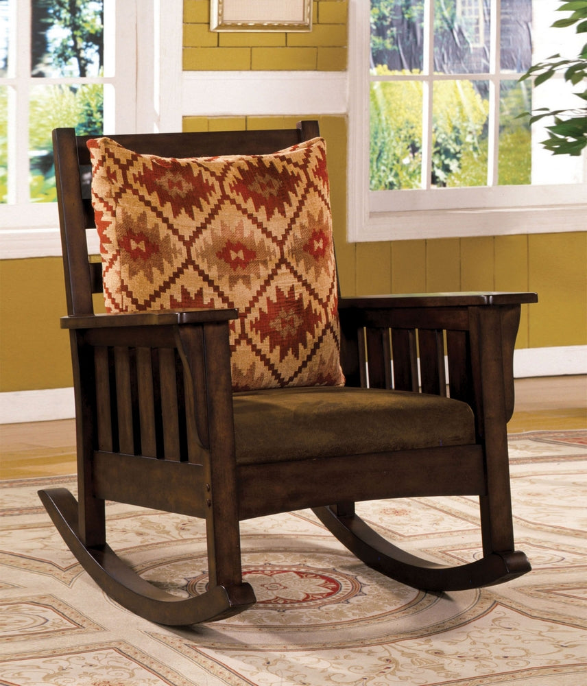 Morrisville Traditional Dark Oak Rocking Chair