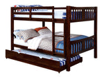 Cameron Dark Walnut Full Bunk Bed w/ Trundle