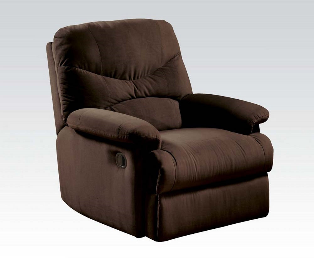 Arcadia Chocolate Microfiber Manual Recliner