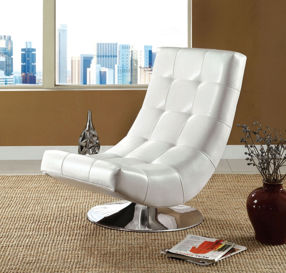 Trinidad Contemporary White Swivel Chair