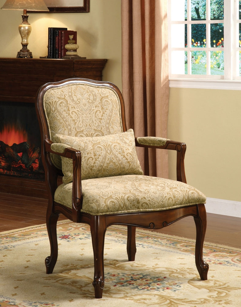 Waterville Traditional Fabric Accent Chair