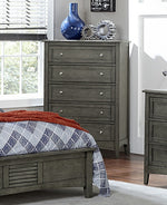 Garcia Gray Wood 5-Drawer Chest