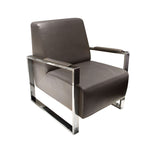 Century Elephant Grey Bonded Leather Accent Chair