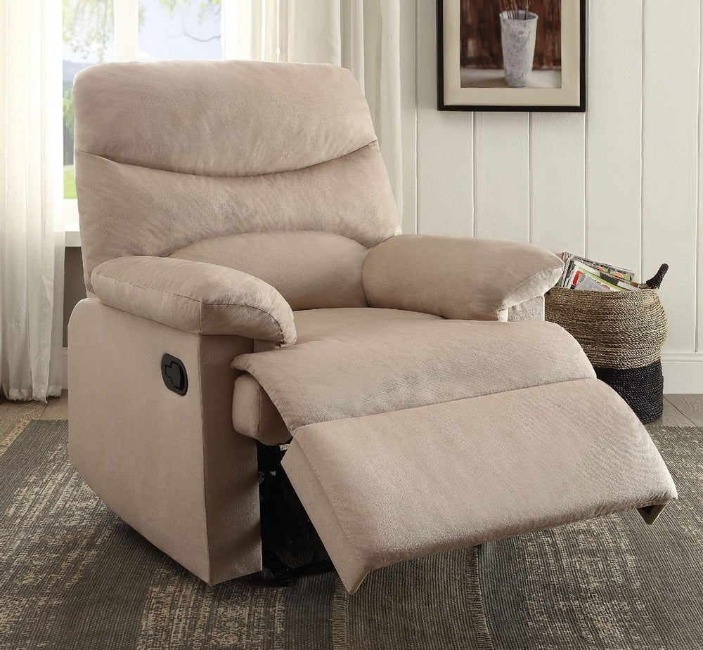 Arcadia Beige Woven Fabric Manual Recliner