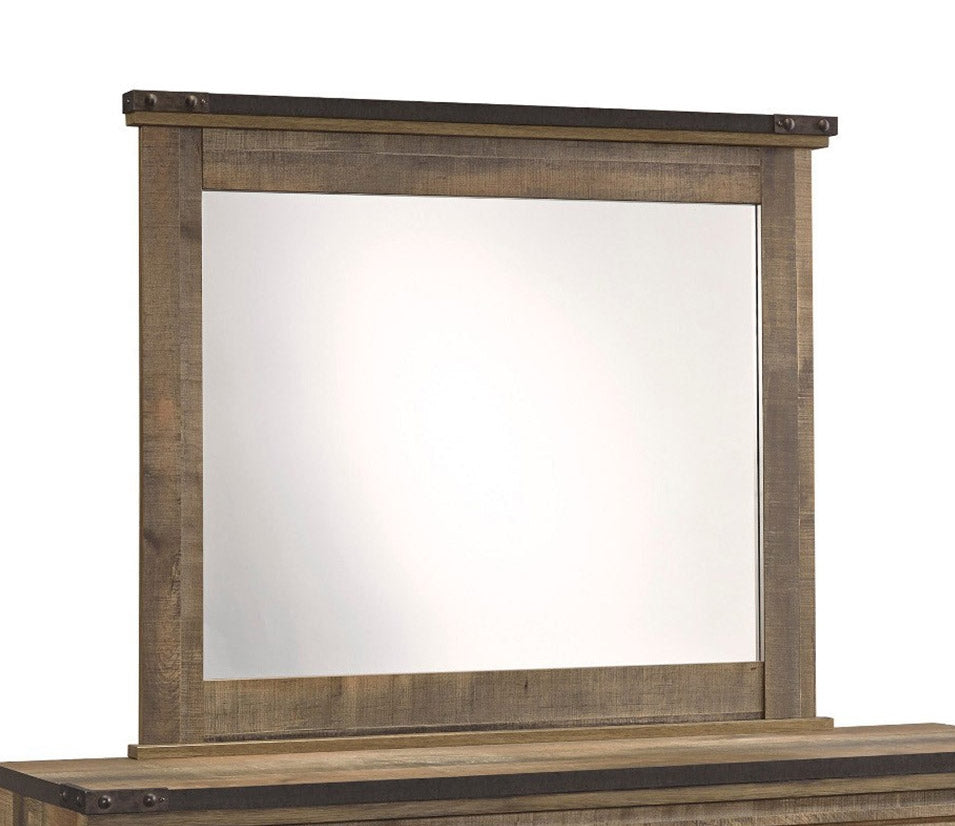 Trinell Brown Wood Dresser Mirror