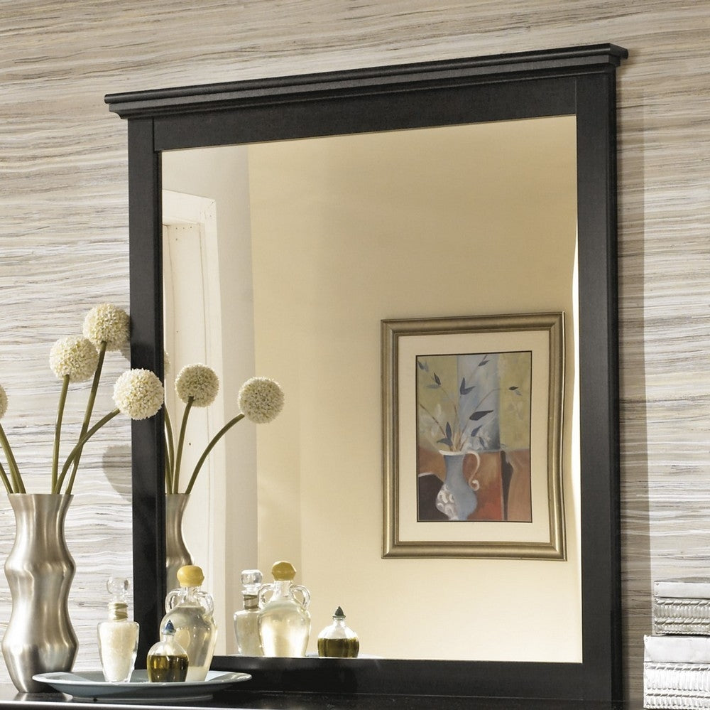 Maribel Black Wood Dresser Mirror