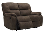 Bolzano Coffee Manual Recliner Loveseat