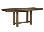 Moriville Grayish Brown Wood Extendable Counter Height Table