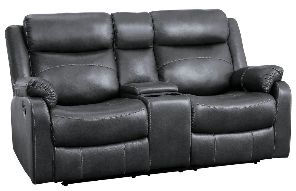 Yerba Dark Gray Manual Recliner Loveseat