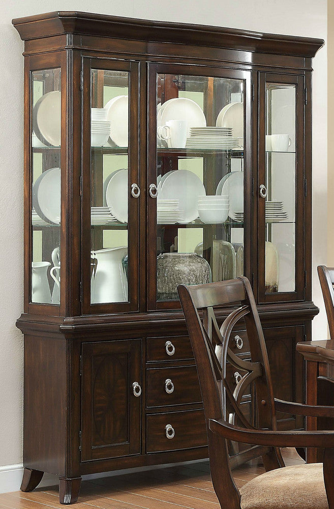 Keegan Brown Wood Buffet and Hutch