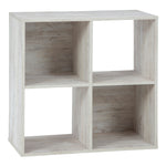 Paxberry Whitewash Wood 4-Cube Organizer