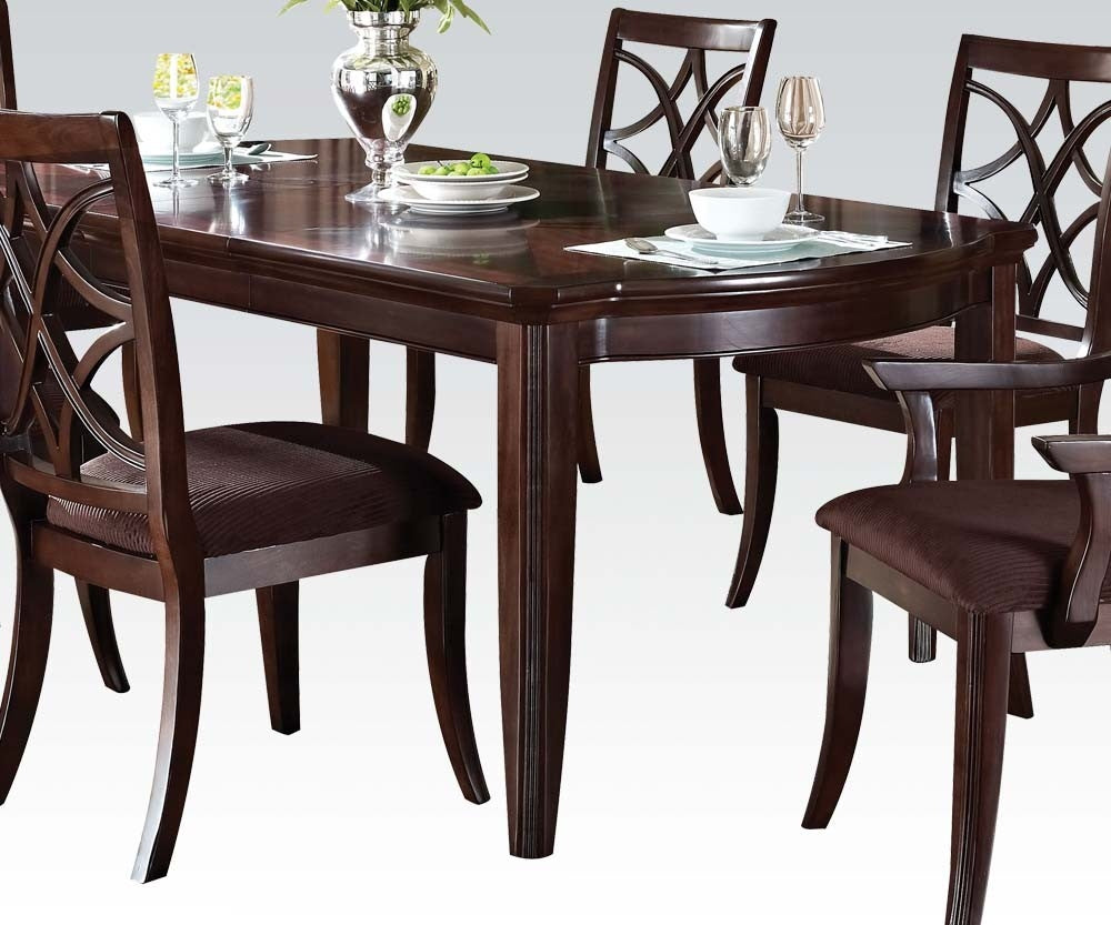 Keenan Dark Walnut Wood Extendable Dining Table