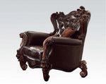 Versailles 2-Tone Dark Brown PU Leather/Cherry Oak Chair