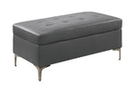 Barrington Gray Bi-Cast Vinyl Ottoman