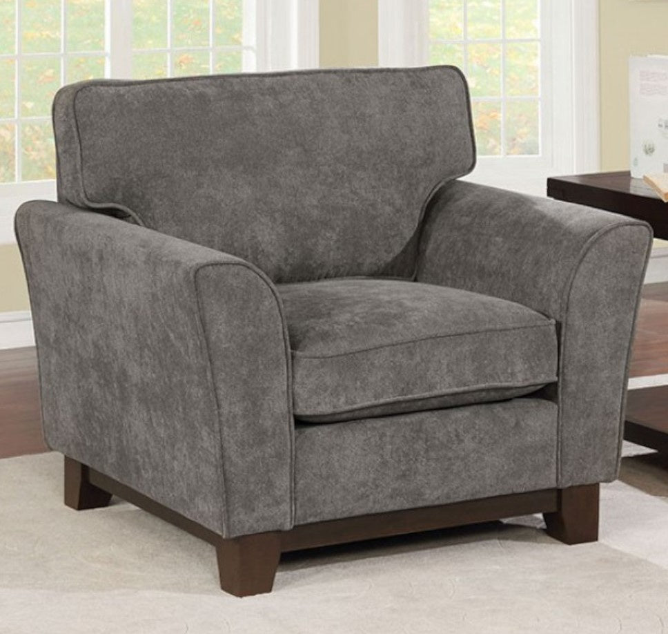 Caldicot Gray Tight Woven Chenille Chair