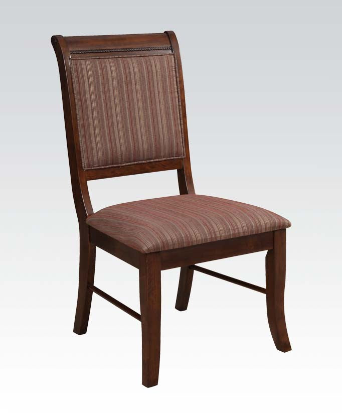 Mahavira 2 Espresso Wood/Fabric Side Chairs