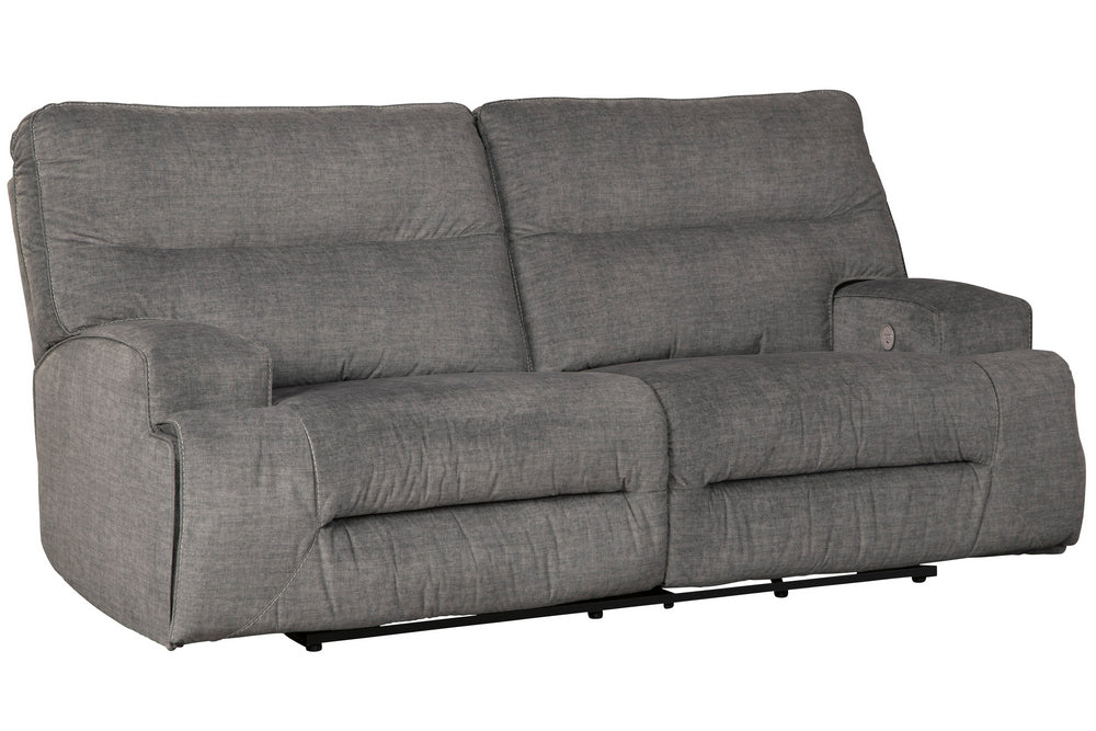 Coombs Charcoal Fabric 2-Seat Power Recliner Sofa