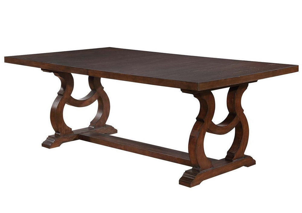 Glen Cove Antique Java Wood Extendable Dining Table