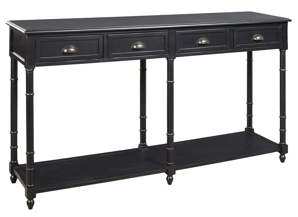 Eirdale Black Wood Console Sofa Table