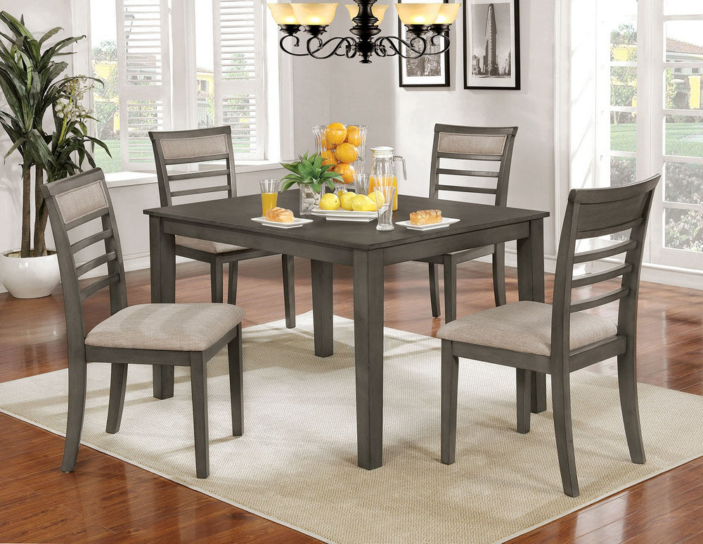 Fafnir 5-Pc Weathered Gray Dining Table Set