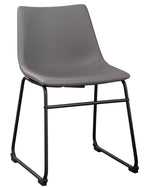 Centiar 2 Gray Faux Leather Side Chairs