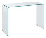 Highsmith Modern Clear Tempered Glass Sofa Table