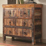 Harper Reclaimed Wood 4-Drawer Accent Cabinet