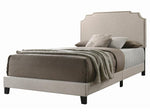 Tamarac Beige Linen-Like Fabric Upholstered Full Bed