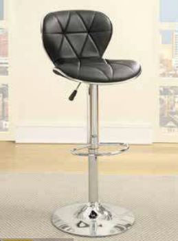 Livie 2 Black Faux Leather/Metal Bar Stools