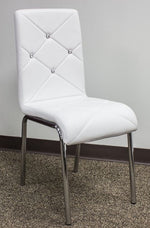 Valarie 4 Off-White Faux Leather Side Chairs