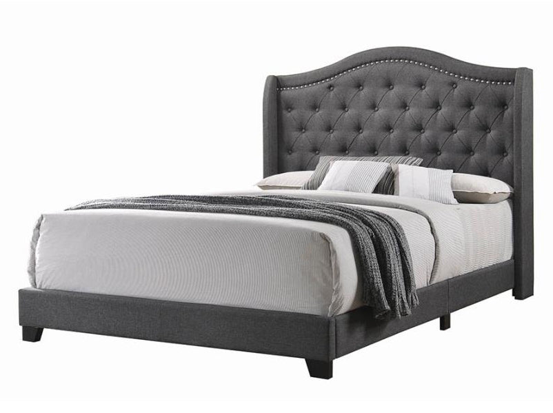 Sonoma Grey Fabric Upholstered Full Panel Bed