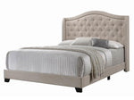 Sonoma Beige Fabric Upholstered Full Panel Bed