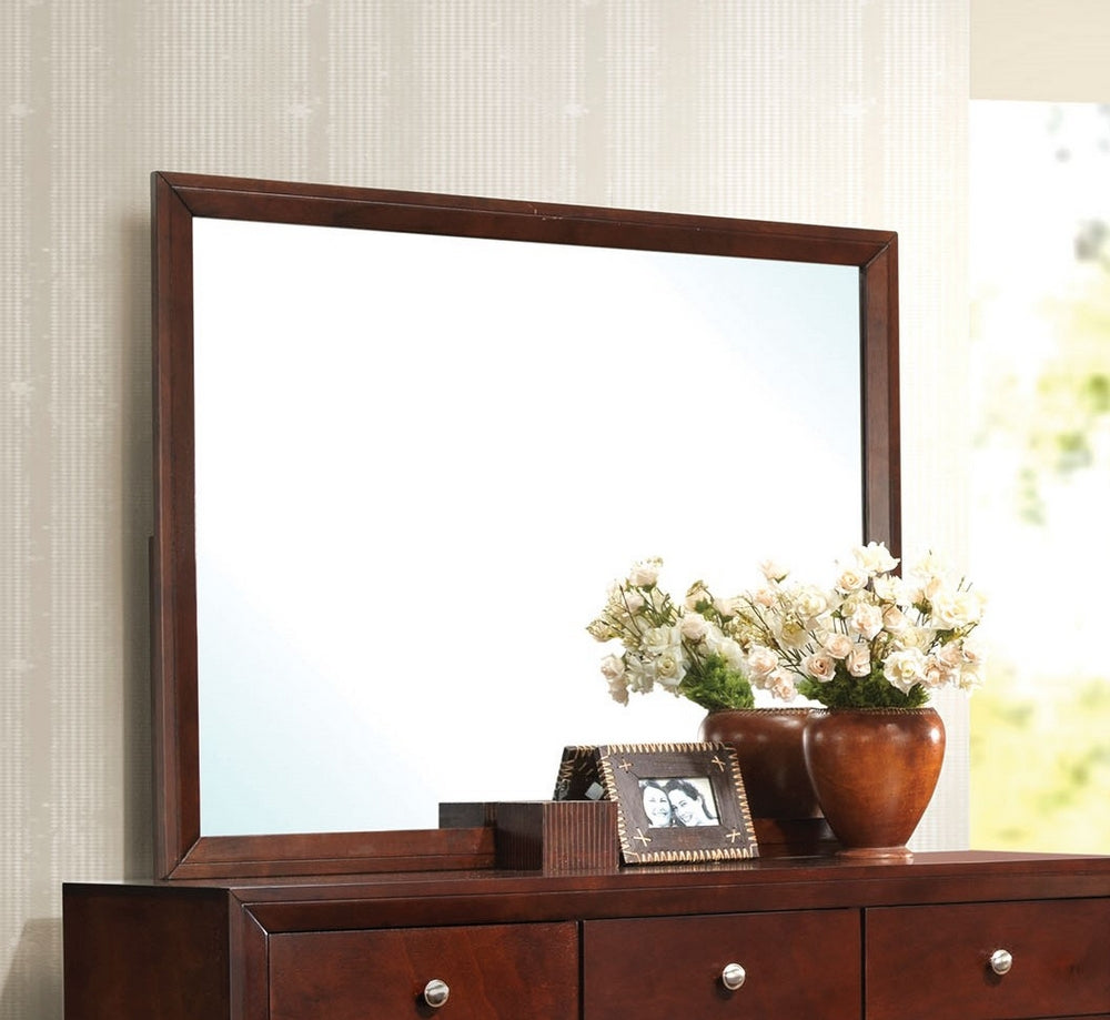 Ilana Brown Cherry Wood Frame Mirror