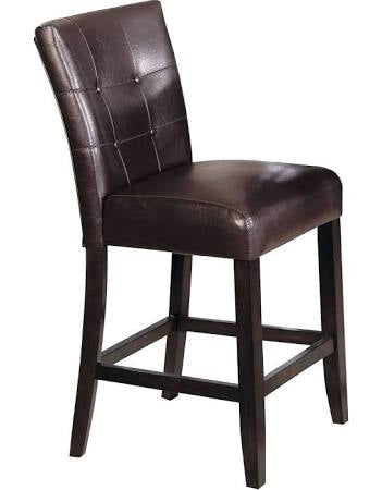 Danville 2 Espresso PU Leather/Walnut Counter Height Chairs