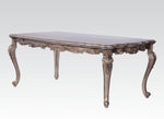 Chantelle Antique Platinum Wood Extendable Dining Table with Leaf