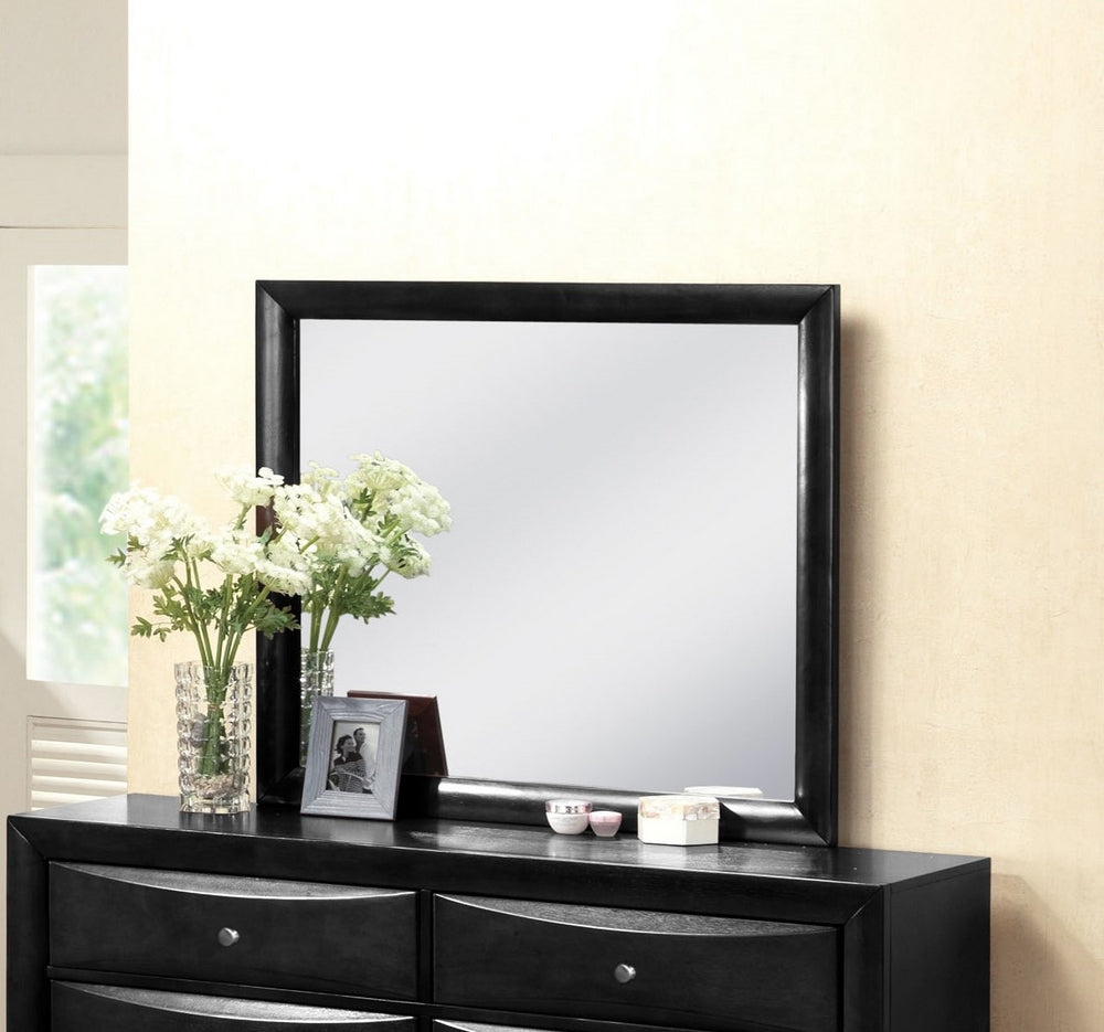 Ireland Black Wood Frame Dresser Mirror