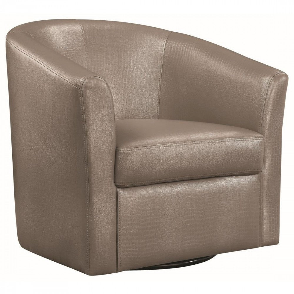 Yadira Champagne Leatherette Upholstered Chair