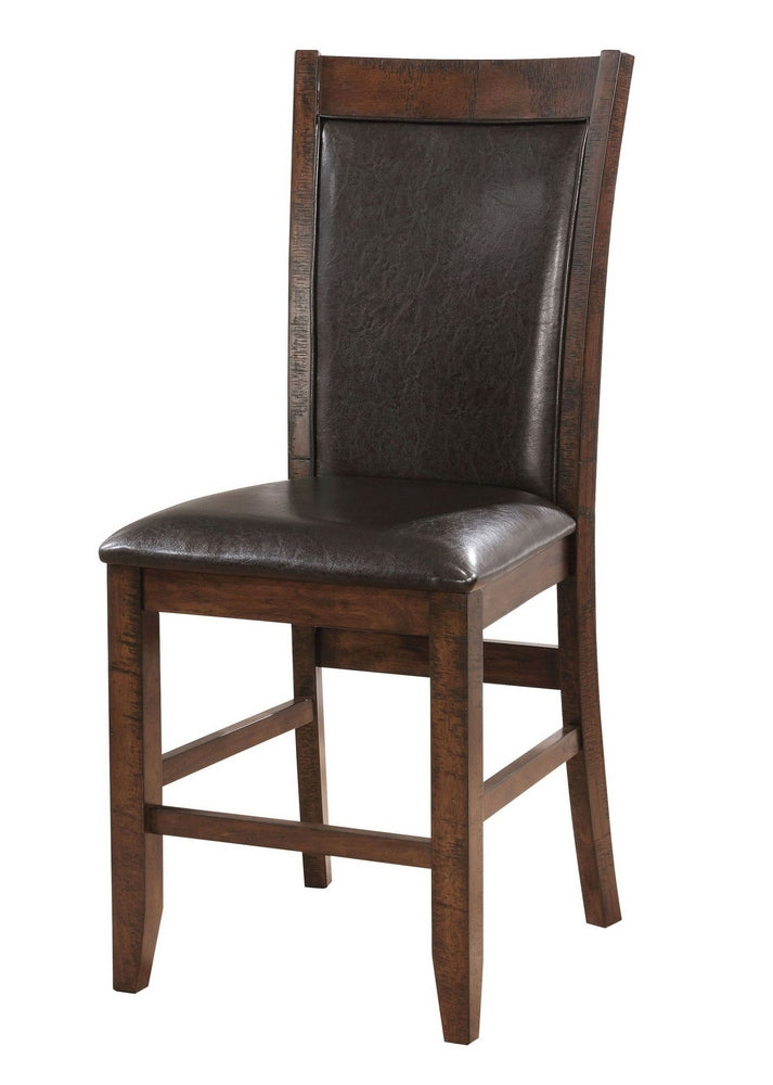 Meagan 2 Brown Cherry Counter Height Chairs