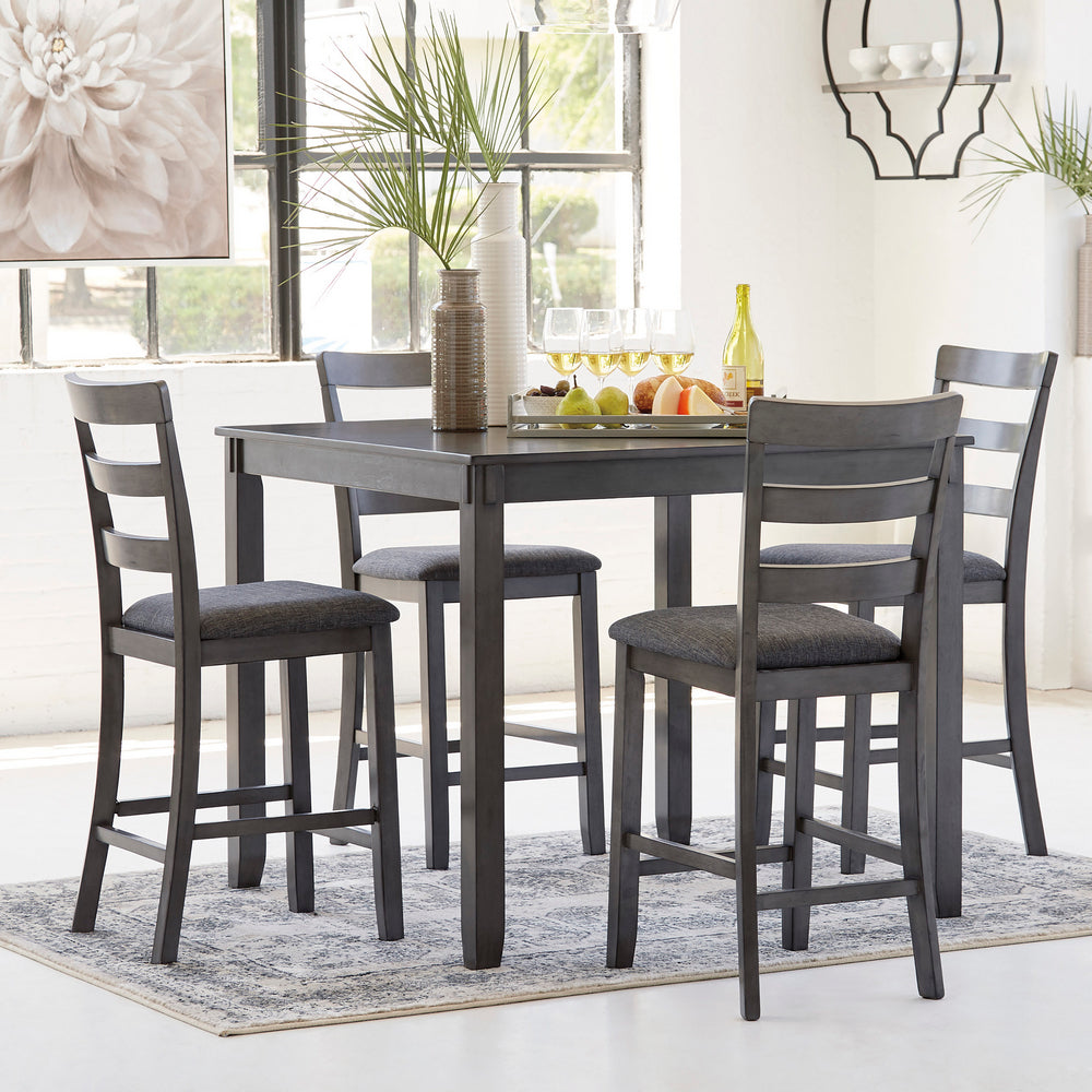 Bridson 5-Pc Gray Counter Height Table Set